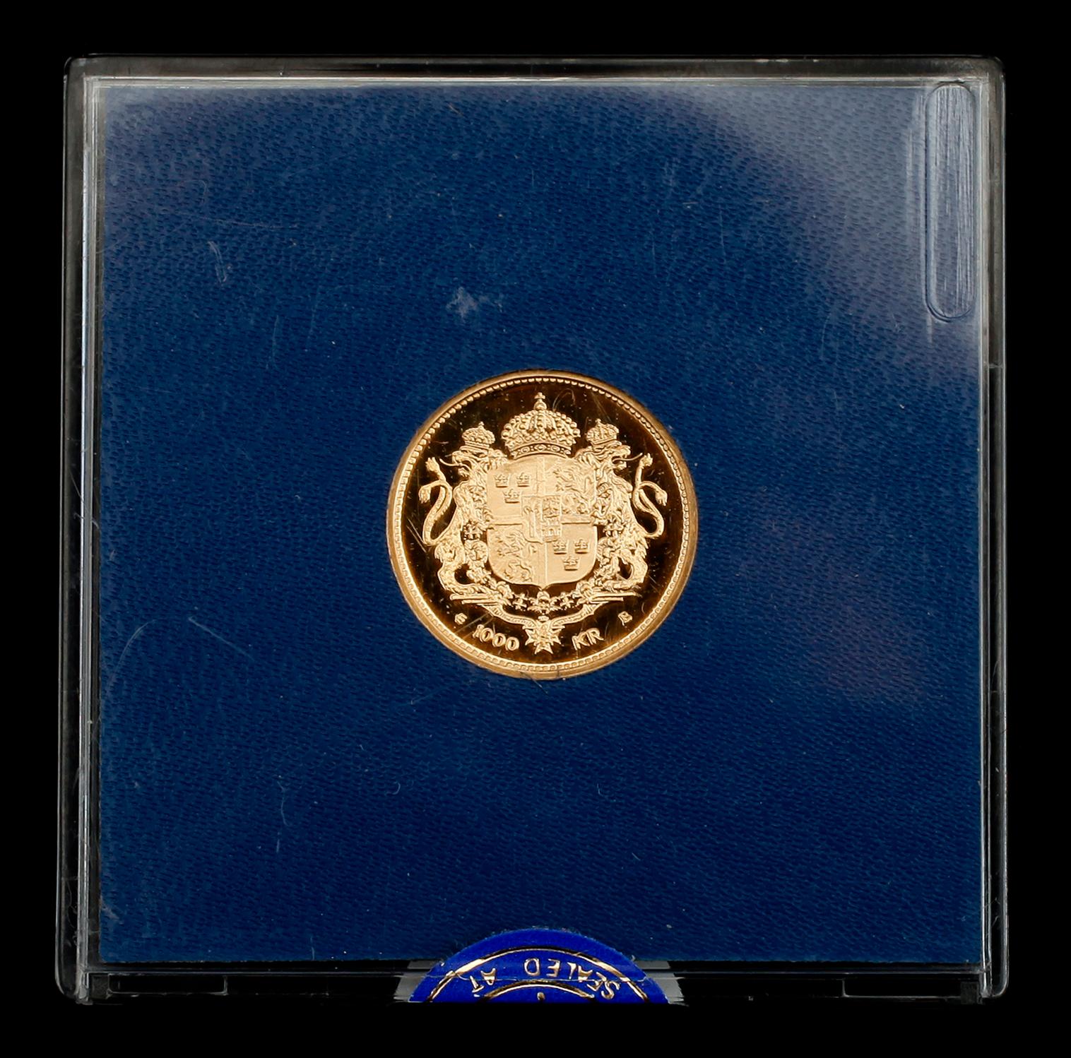GULDMYNT, 1000 kr, Carl XVI Gustaf, 1996. Vikt 5,8 g.