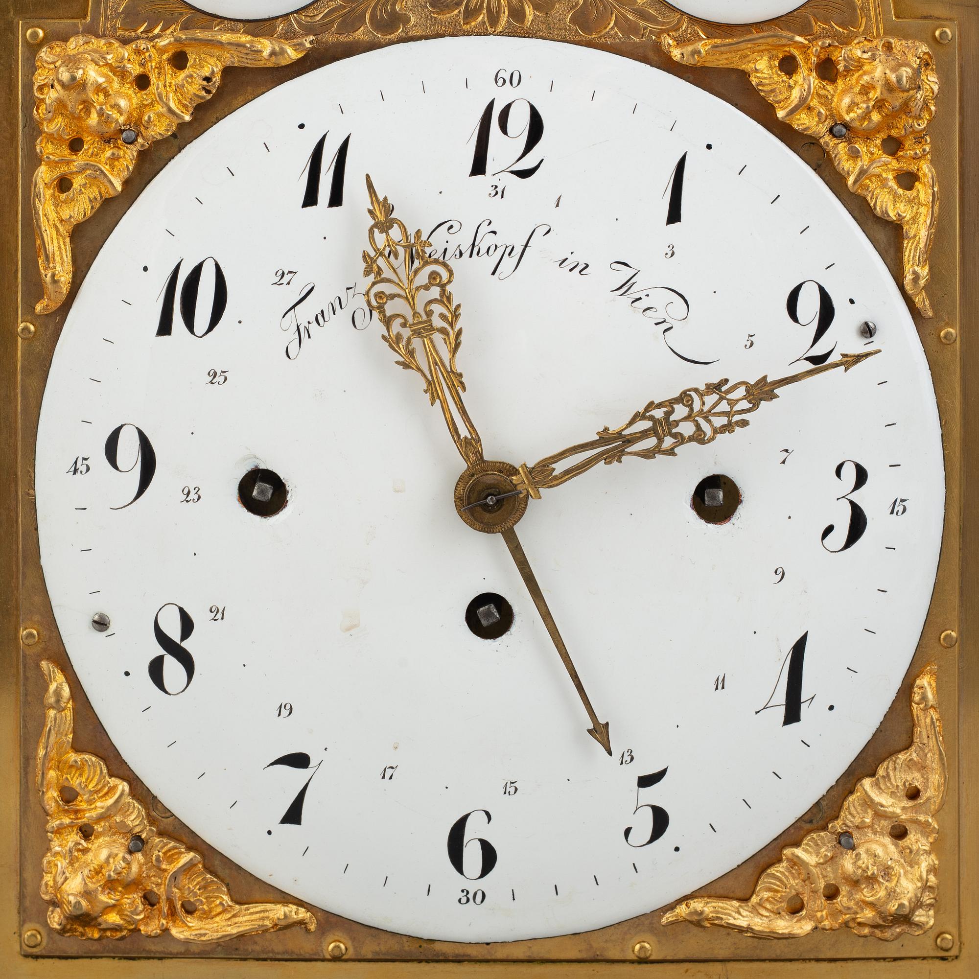 An Austrian mantle clock. by Franz Weiskopf, Vienna, from around the year 1800.