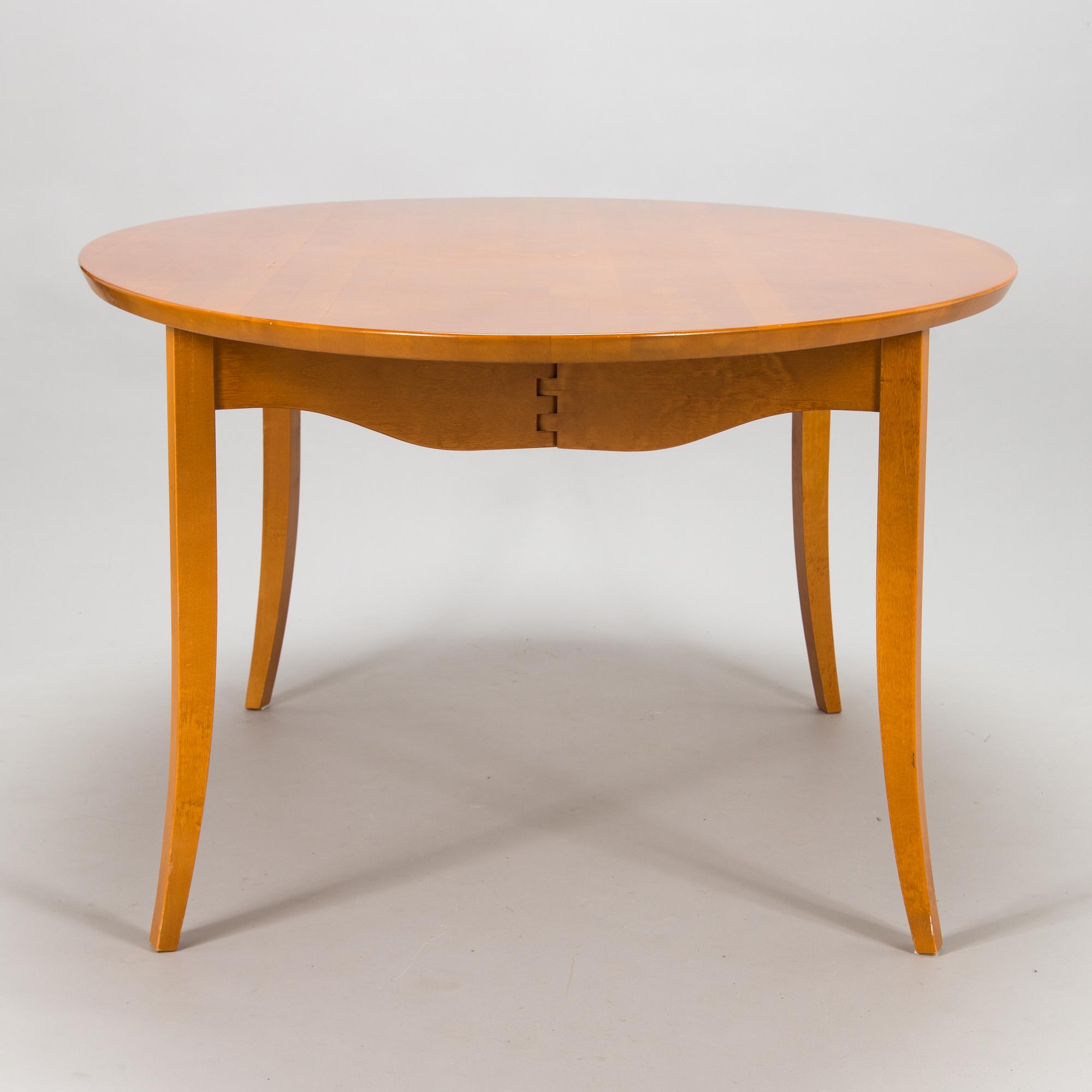 Kimmo Varjoranta, a 9-piece 'Kaiku' dining set retailer  Sope Kaluste. In production 1985-1995.