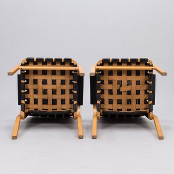 ALVAR AALTO, four late-20th-century '45' armchairs for Artek.