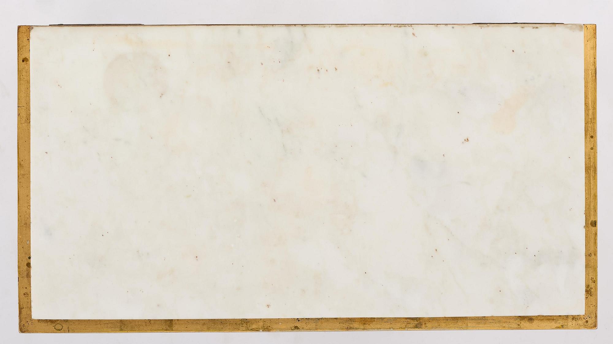 A late Gustavian giltwood console in the manner of J. Frisk, Stockholm, early 19th century.