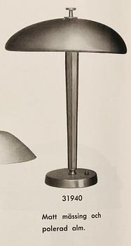 Bertil Brisborg, bordslampa, modell "31940", Nordiska Kompaniet, 1940-50-tal.