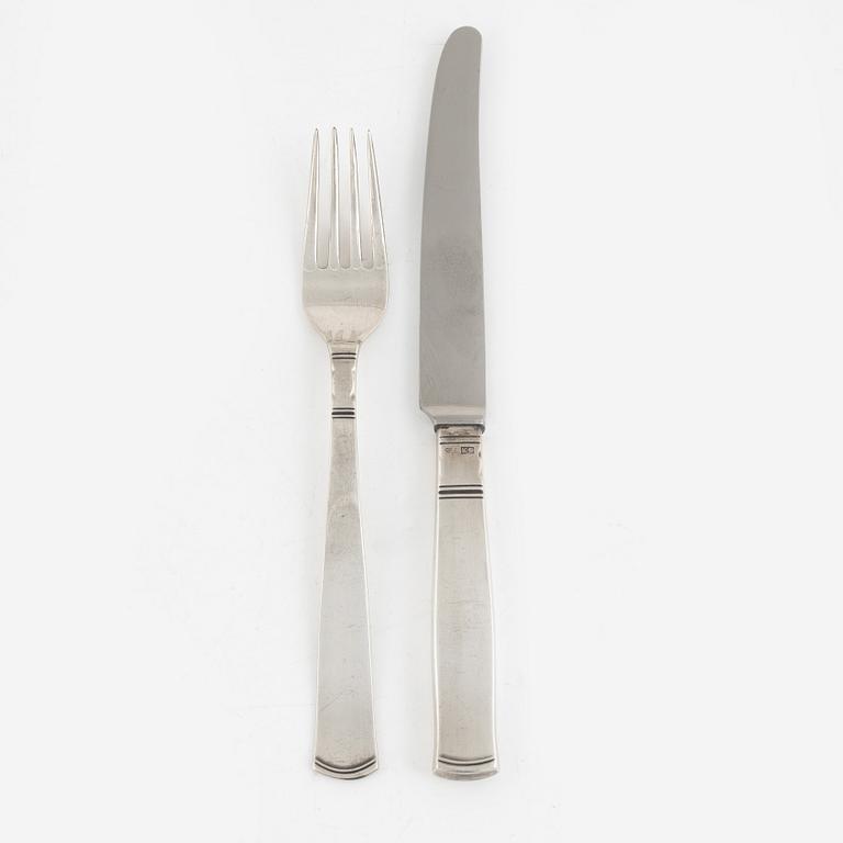 Jacob Ängman, a 'Rosenholm' silver sandwich cutlery, GAB, some Stockholm 1951  (24 pcs).