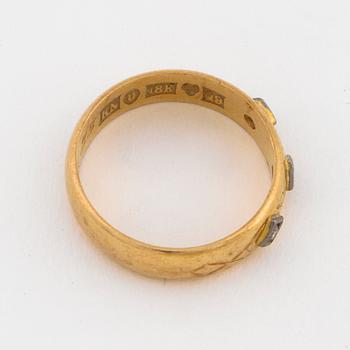 A single cut diamond ring by Kjell Nyhede, Värnamo, 1966.