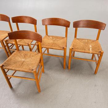 Børge Mogensen, stolar, 5 st, "J39", Fredericia Stolefabrik. Danmark 1900-talets mitt.