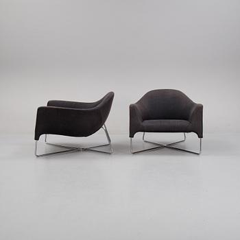 A pair of armchairs, Poliform, Italy.