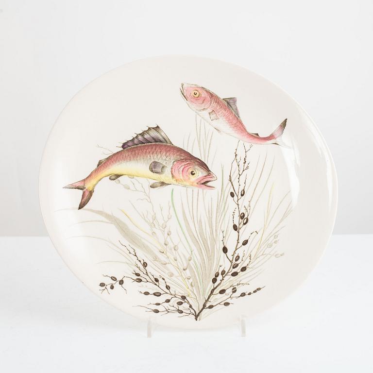 Fish service, 13 pieces, earthenware, "Fish", Johnson Bros, England.