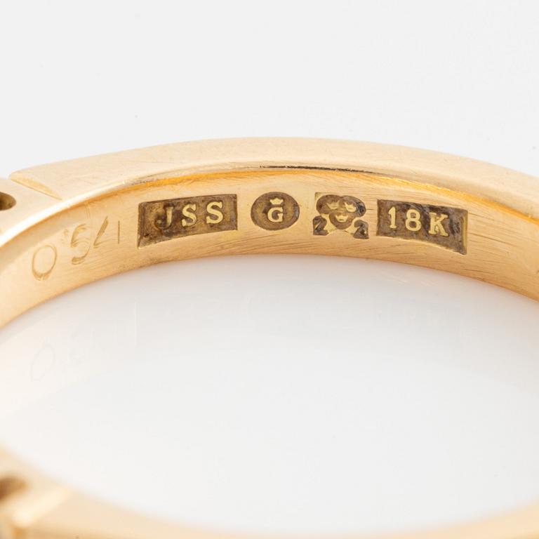 Ring, Jarl Sandin, alliance, 18K gold with brilliant-cut diamonds.