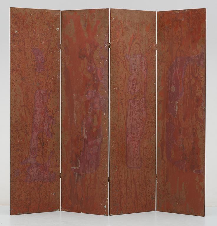 A Mats Theselius copper room divider by Källemo, Sweden post 1989.