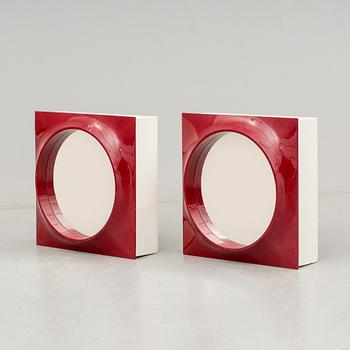 BADRUMSSKÅP, ett par. "Quadrat", Hammarplast, 1970-tal.