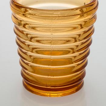 Aino Aalto, set of three  1930s 'Bölgeblick' 4052 drinking glasses for Karhula Glassworks, Finland.