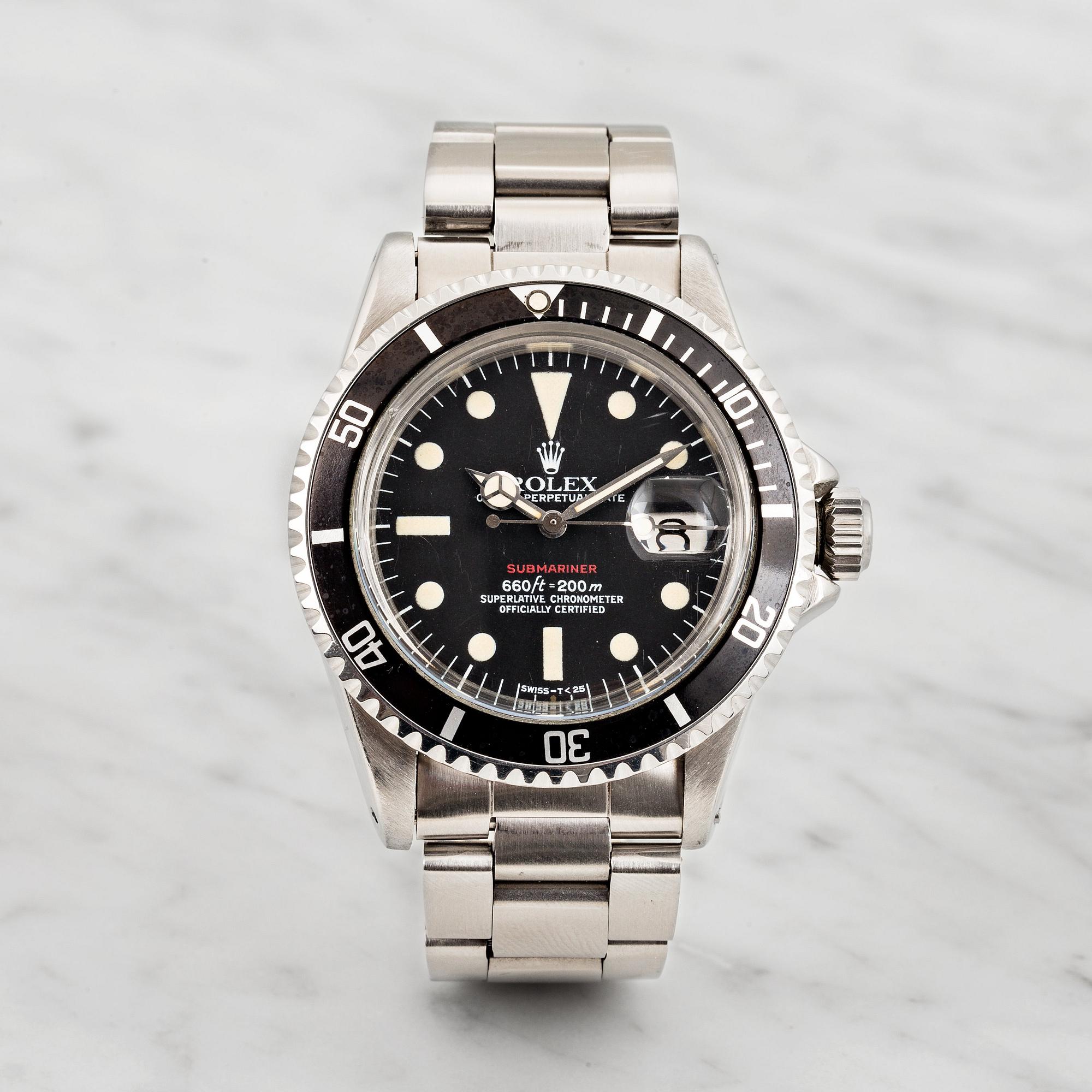 ROLEX Oyster Perpetual Date Submariner 660ft 200m SWISS T Mark VI Chronometer Red