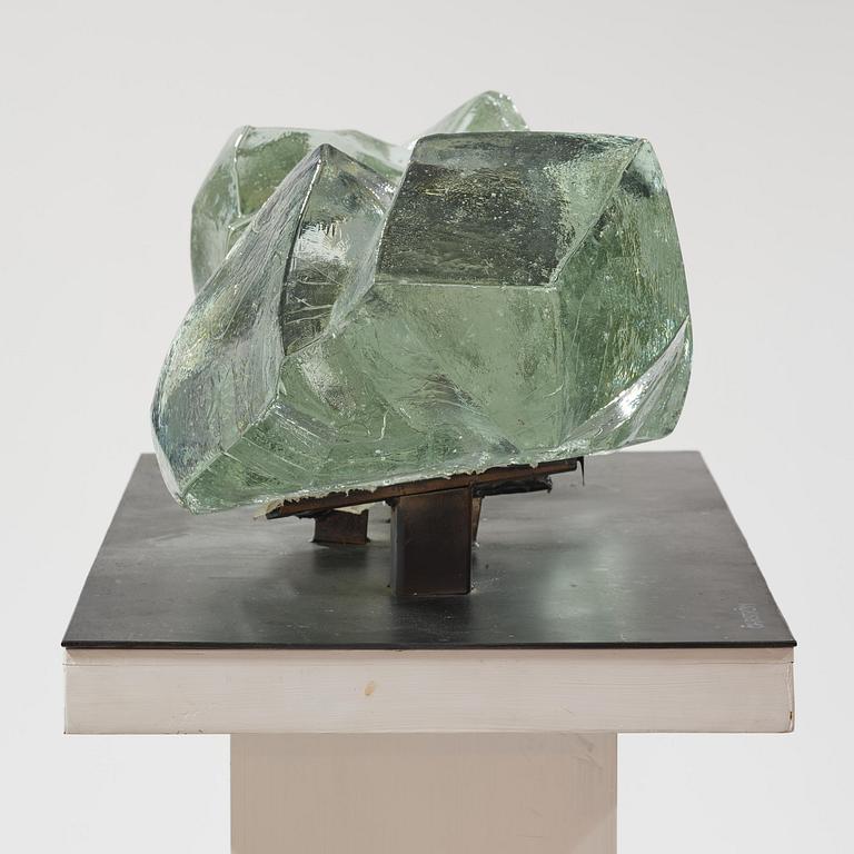 Edvin Öhrström, a cast glass sculpture, Lindshammar Glassworks, 1976, ed. 1/9.