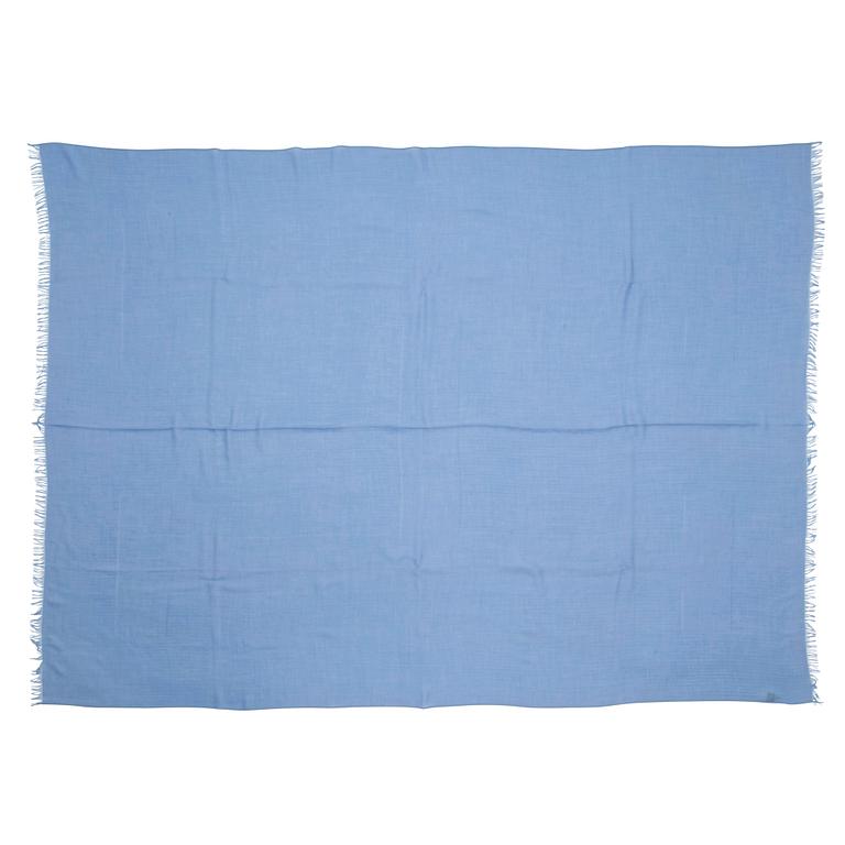 HERMÈS, a lavender blue cashmere and wool shawl.