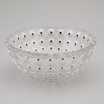 A 'Nemours' glass bowl, Lalique, France.