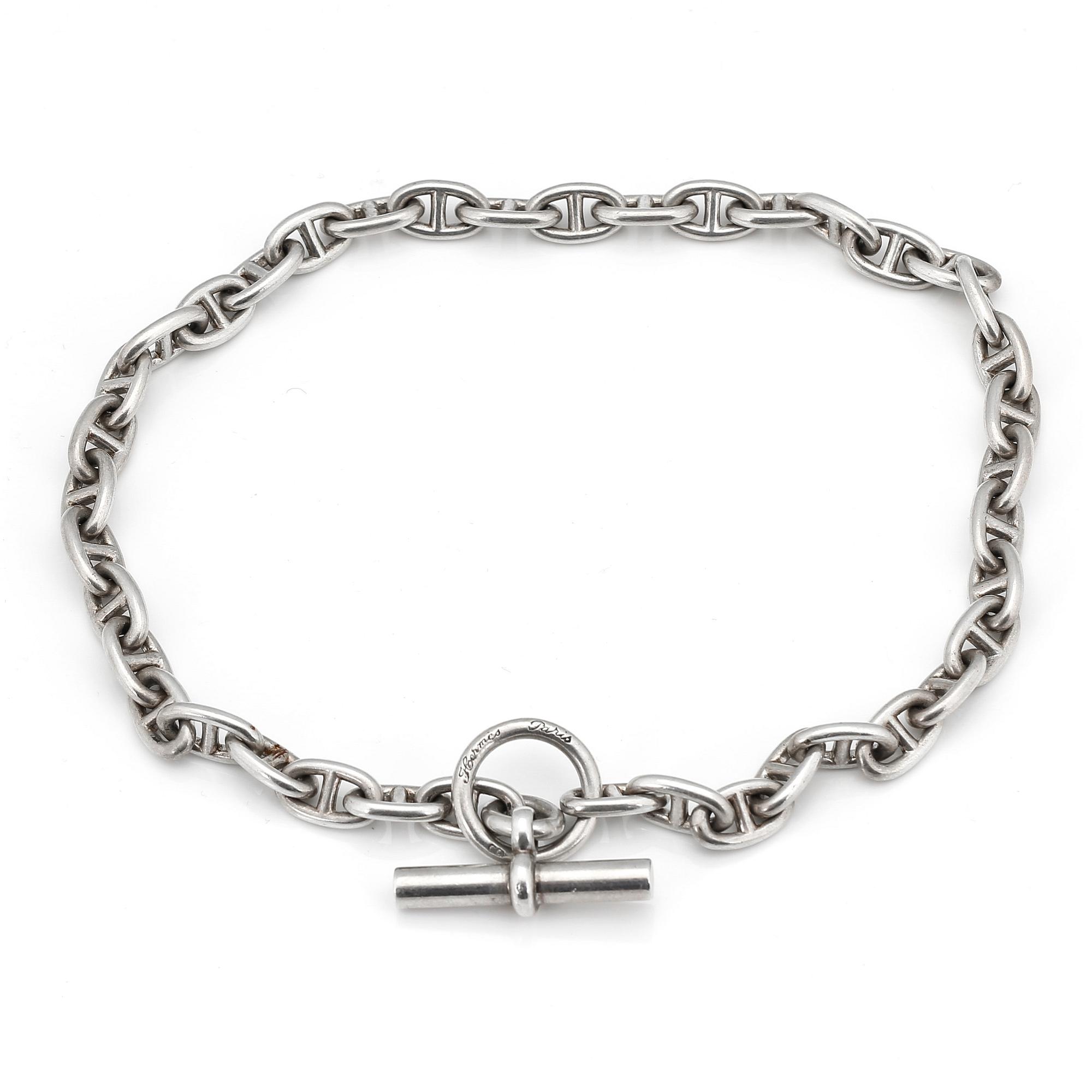 HALSKEDJA, silver, Hermès, Paris. Vikt ca 96 gram.