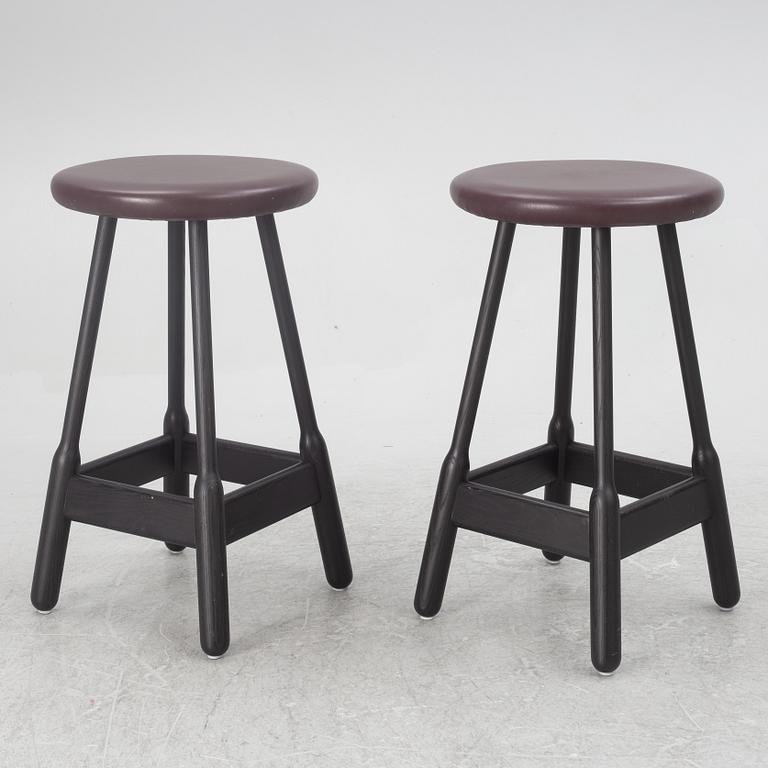 Jasper Morrison, a pair of 'Albert Bar Stools', Massproductions.