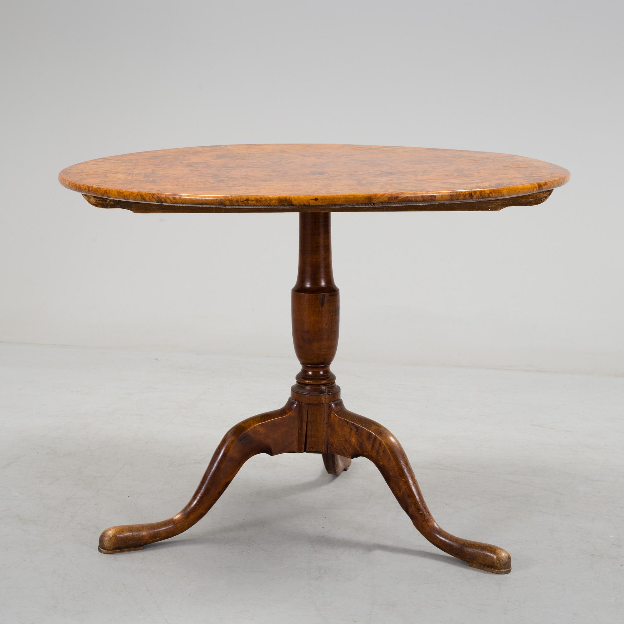 A Swedish 18th century tilt-top table by J Sjölin, master 1767-1785.