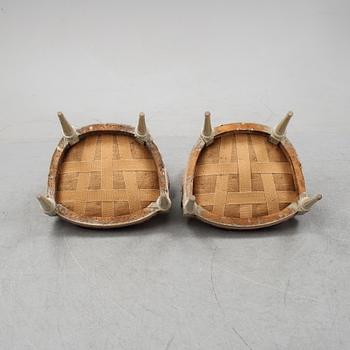 A set of two gustavian armchairs.