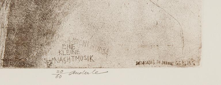 Jiri Anderle, etsning, signerad 20/60.