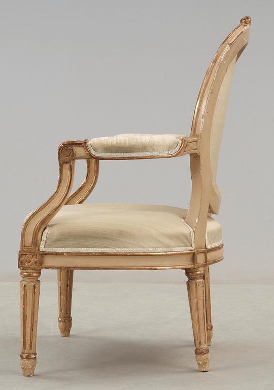 A Gustavian late 18th century armchair.