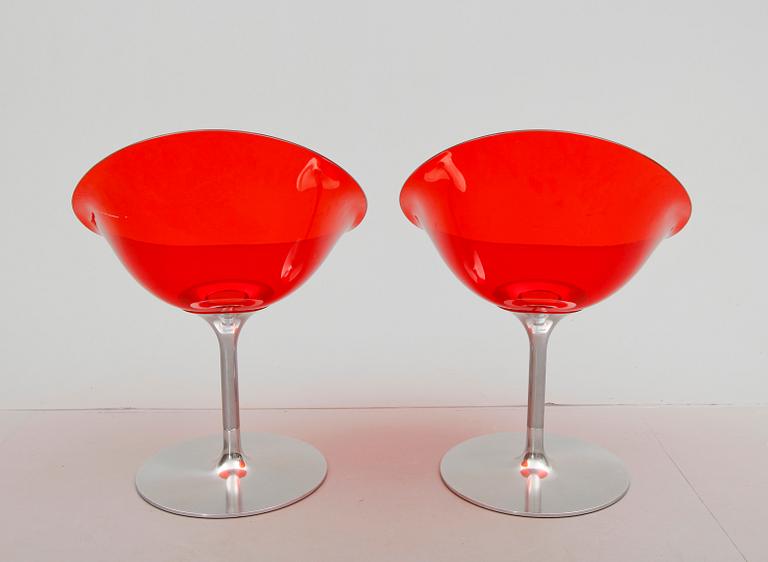 STOLAR, 1 par, "Eros", Philippe Starck för Kartell, Italien, 1900-/2000-tal.