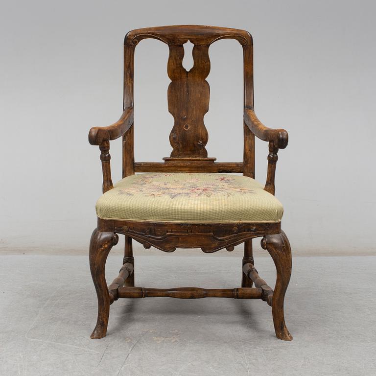 A first half of the 18th Century Baroque armchair.