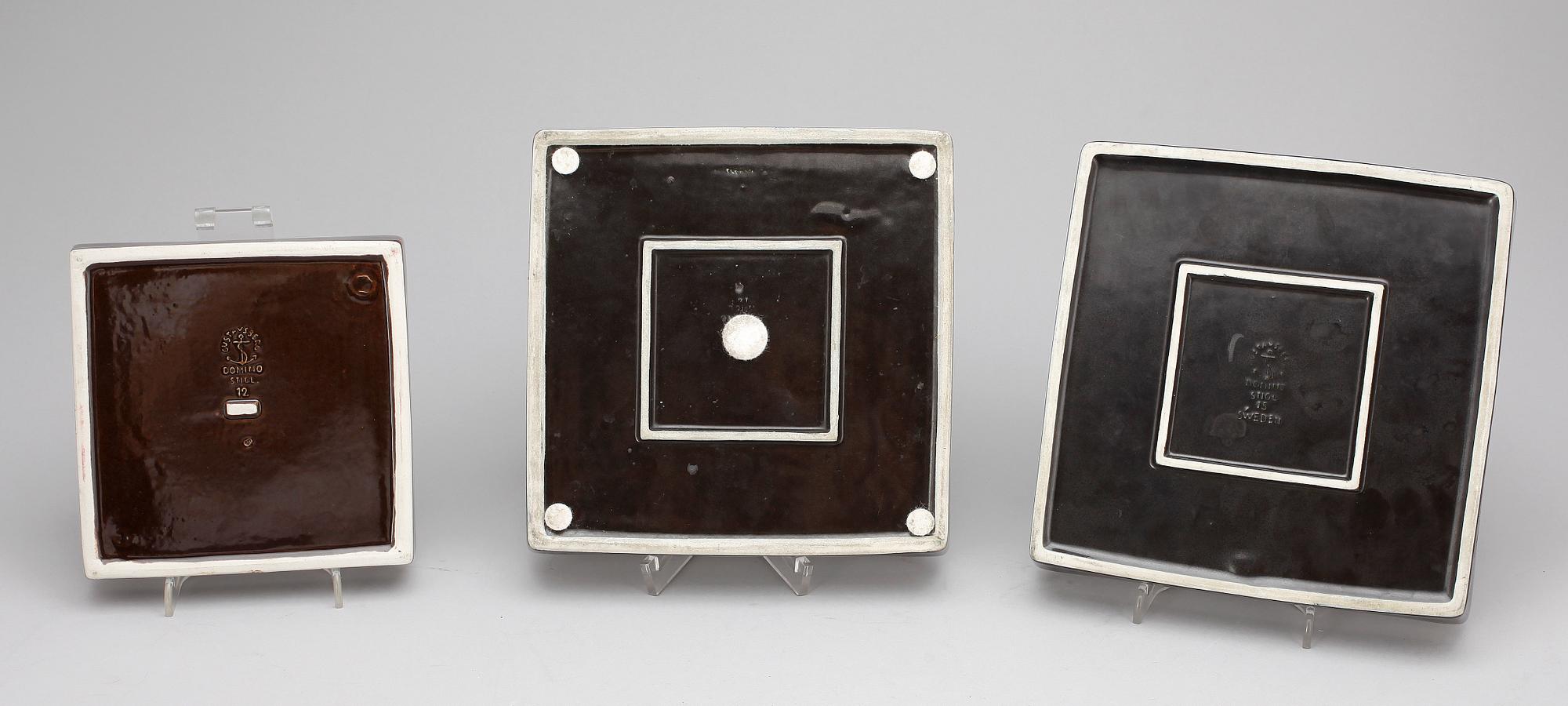 PARTI KERAMIK,  7 delar, bla "Domino", Stig Lindberg, Gustavsberg, 1900-tal.