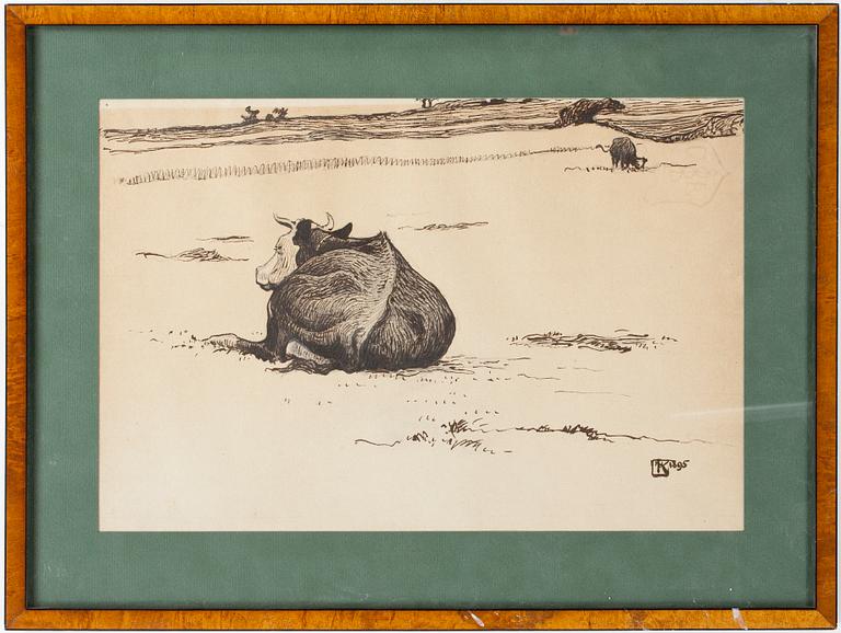Nils Kreuger, "Liggande ko" (Resting cow).