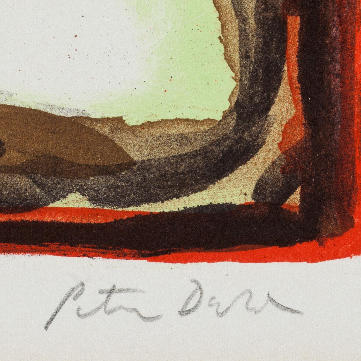 PETER DAHL, färglitografi, signerad.