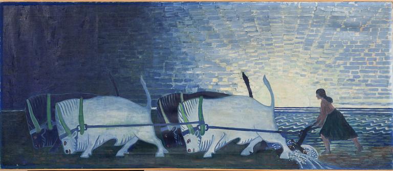 PÄR AXEL OLSSON, olja på duk, signerad och daterad 1915.