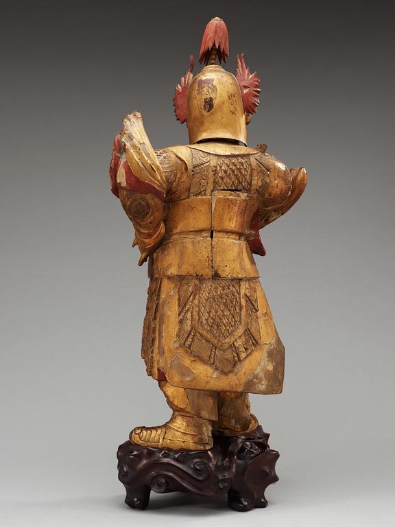 SKULPTUR, trä. Qing dynastin, omkring år 1800.