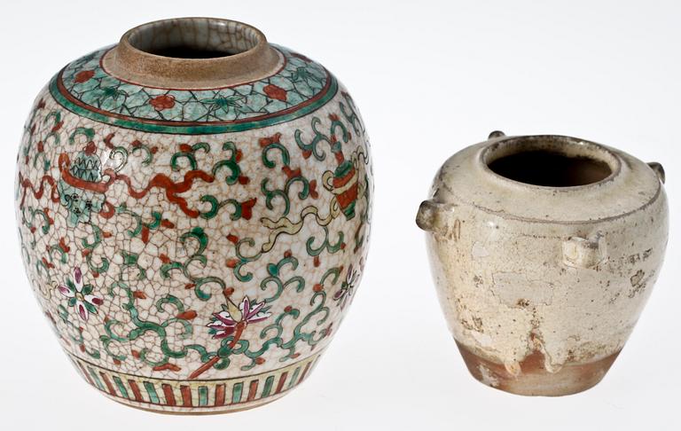 PARTI KERAMIK, 6 delar. Kina, 1800/1900-tal.