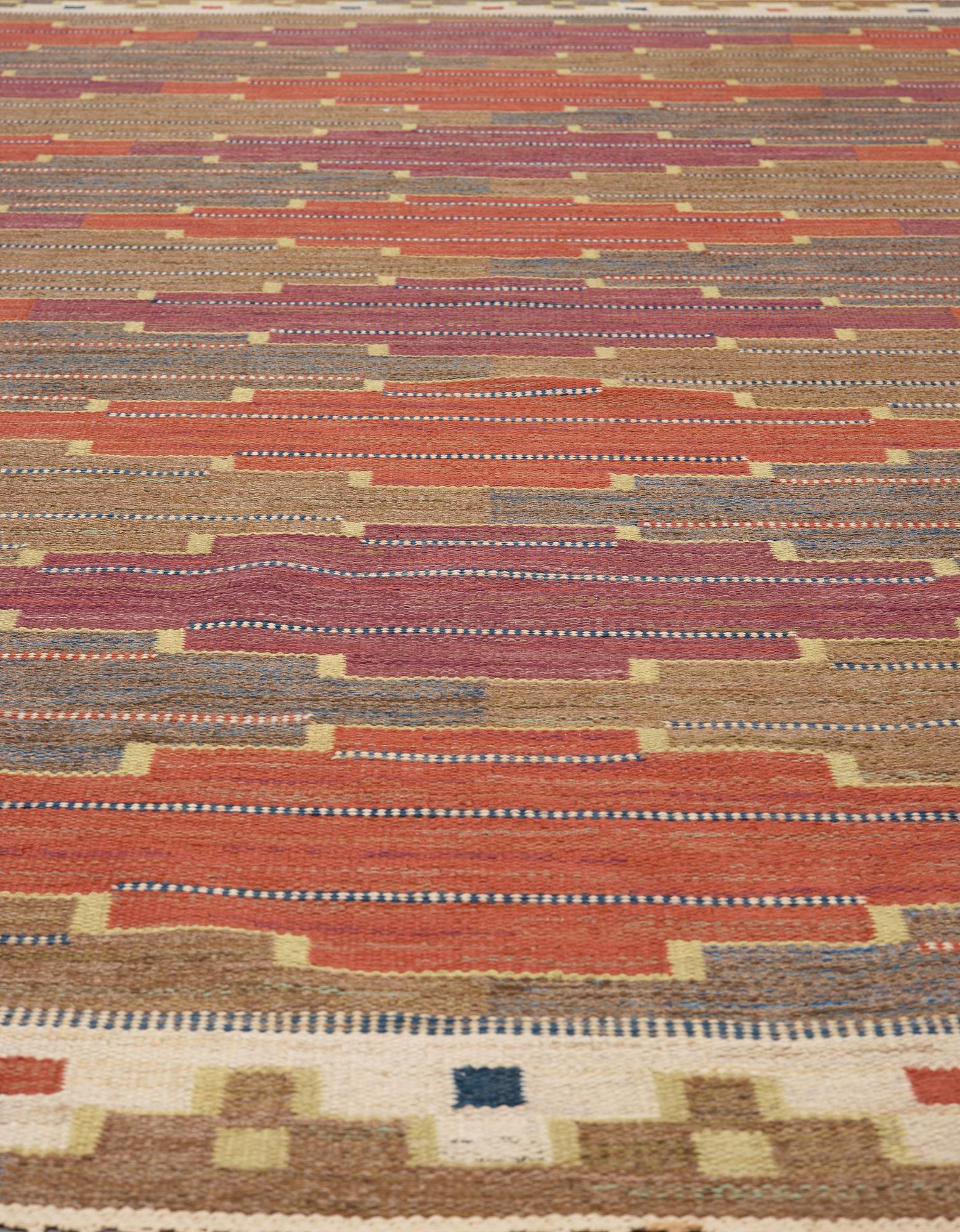 Märta Måås-Fjetterström, CARPET. "Bruna heden". Flat weave. 351 x 250,5 cm. Signed AB MMF.