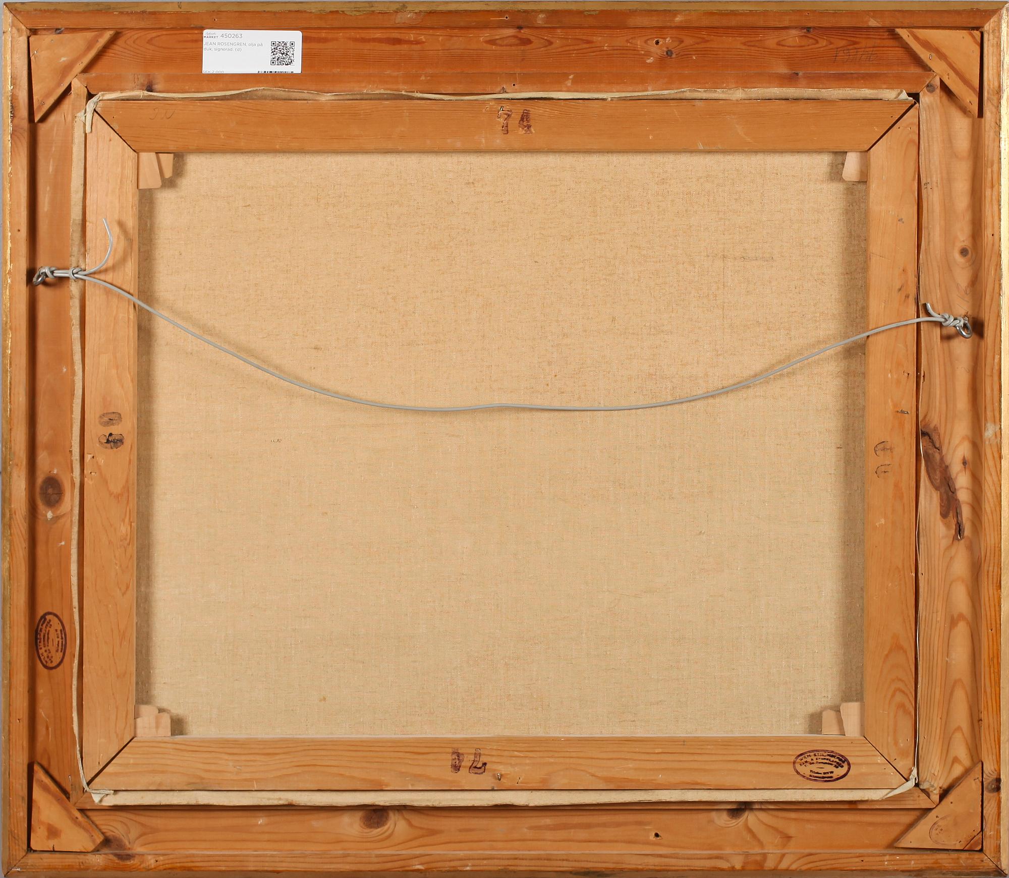 JEAN ROSENGREN, olja på duk, signerad.