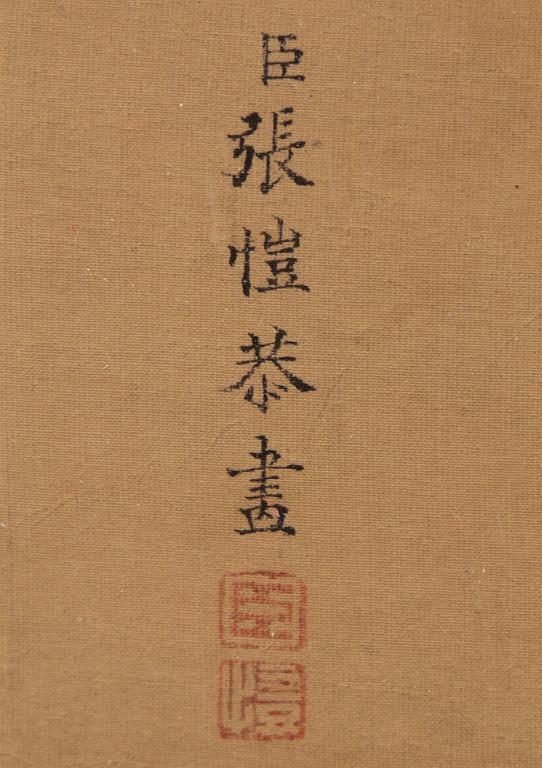 Unidentified artist, Still Life with Prunus in a Red Vase and Incense Burner, China, late Qing dynasty/early 20th century.