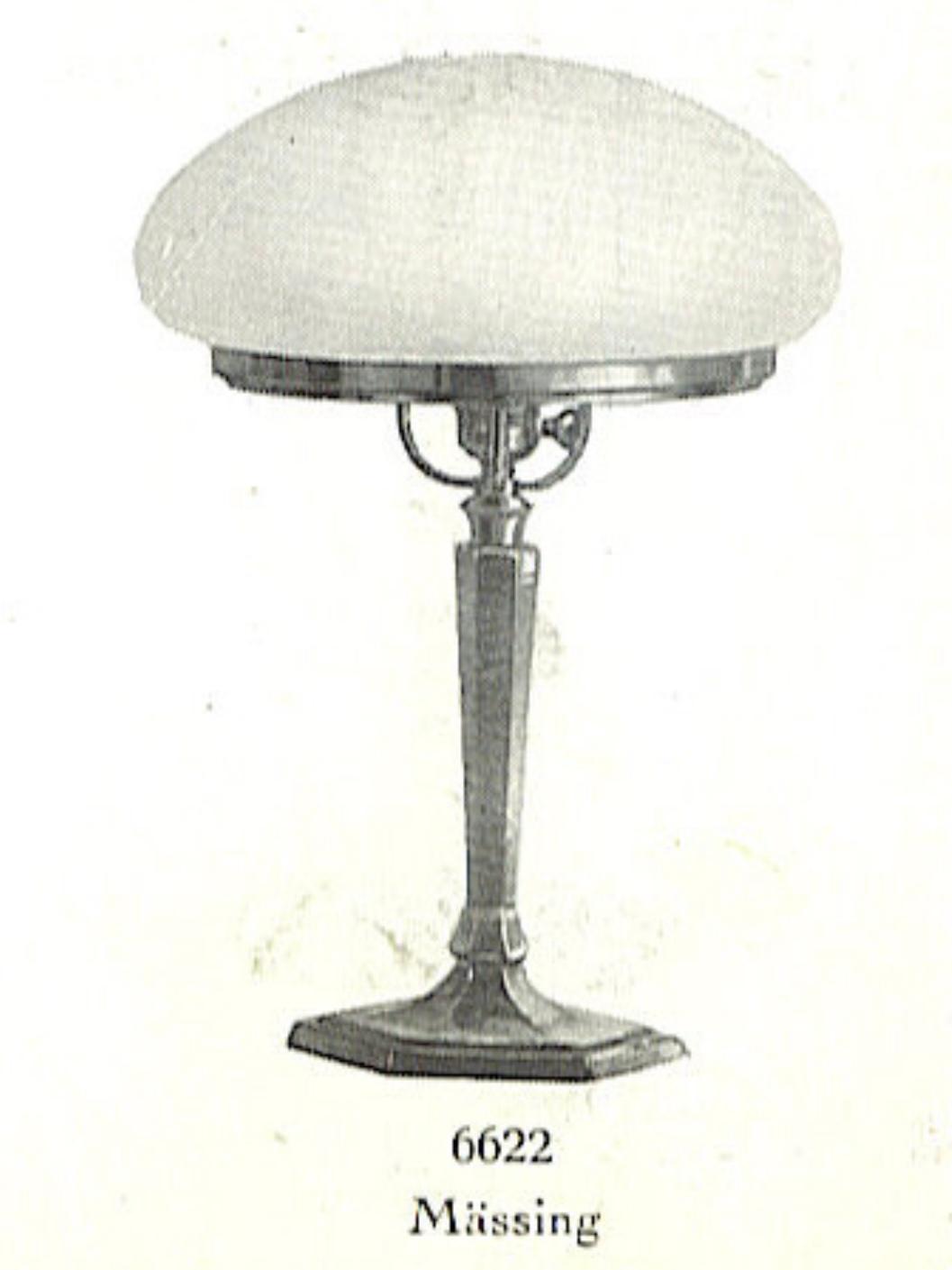 Arvid Böhlmarks Lampfabrik, a table lamp model "6622", Stockholm 1910s-1920s.