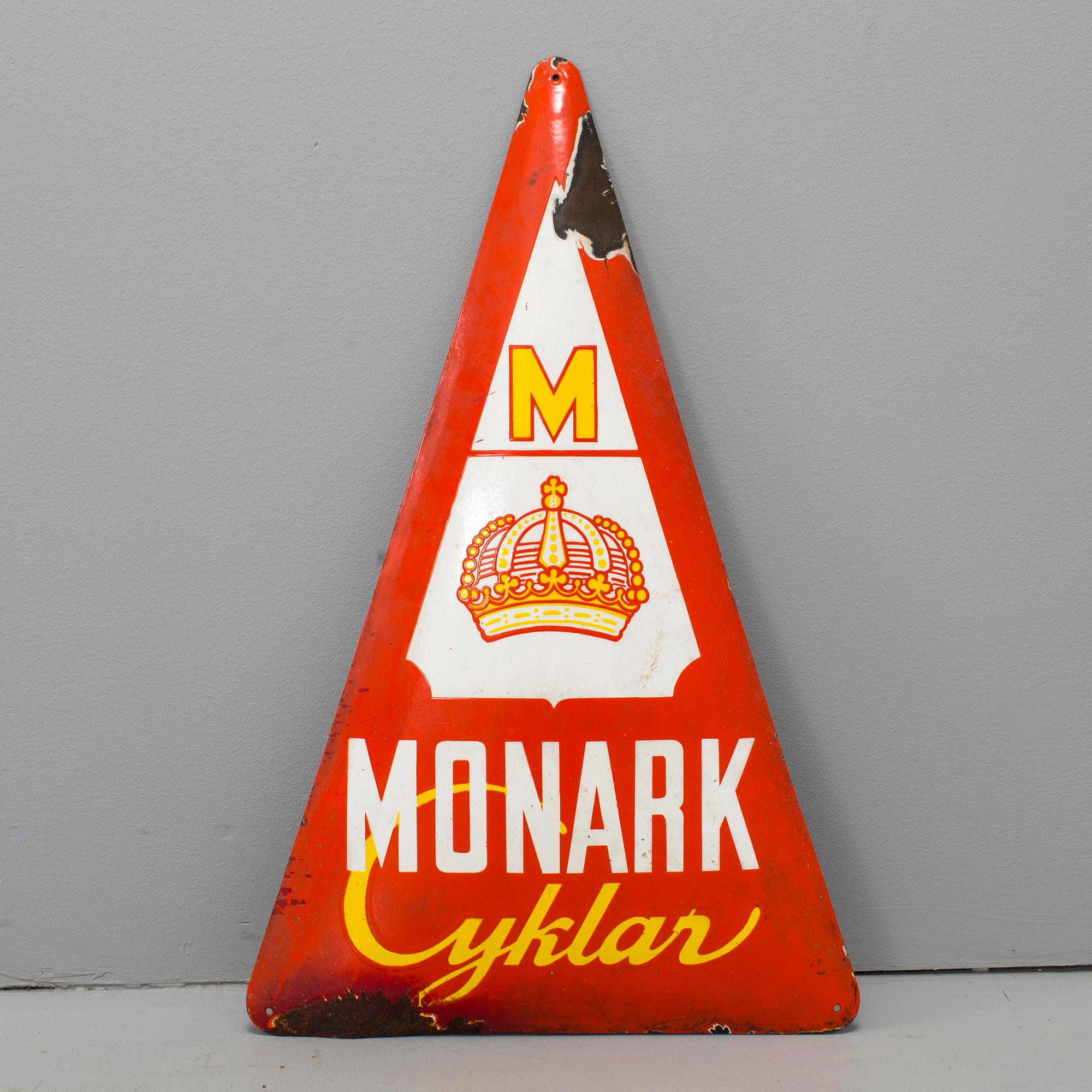 SKYLT, emalj, Monark Cyklar, 1900-talets första hälft.