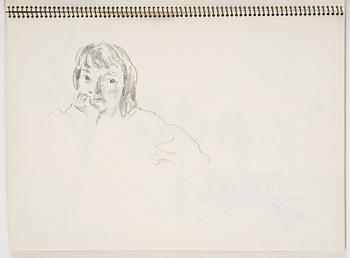 Lotte Laserstein, Skissblock med 23 teckningar varav 3 signerade.