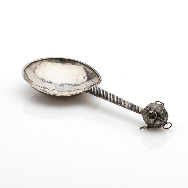 Soup spoon, silver, Hans Petter Vogt (active 1752–1804), Kristianstad.