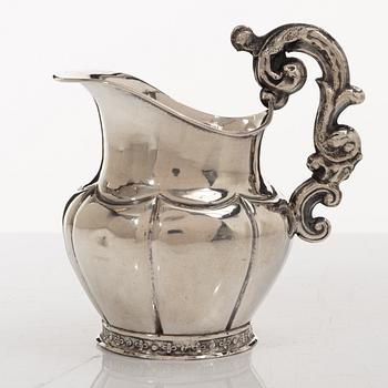 A Swedish silver cream jug, mark of Erik Söderholm, Härnösand 1876.