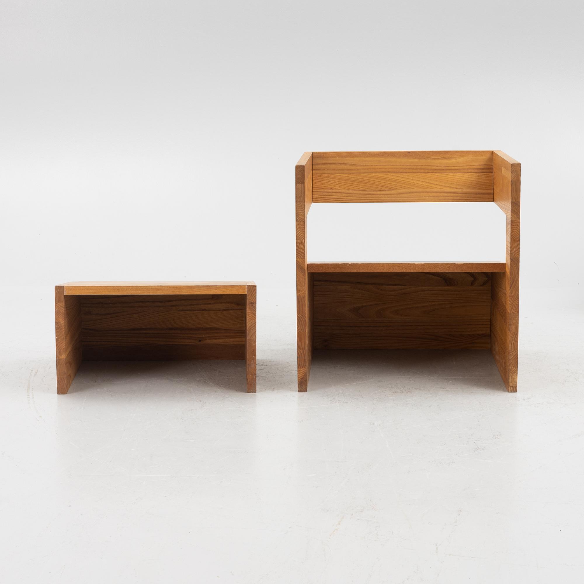 Claesson Koivisto Rune, Claesson Koivisto Rune (Mårten Claesson), unik fåtölj med fotpall, "Cochin Club", 1997.