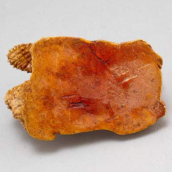 Two Chinese sculptures, one soapstone, 20th century.