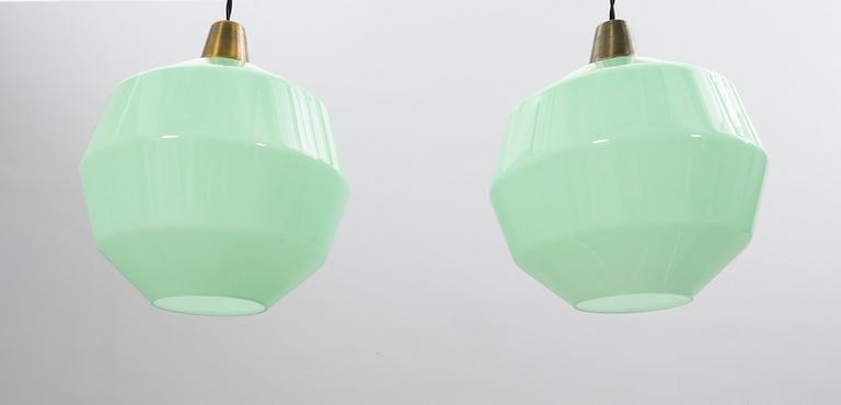 Taklampor, ett par, 1900-talets mitt.