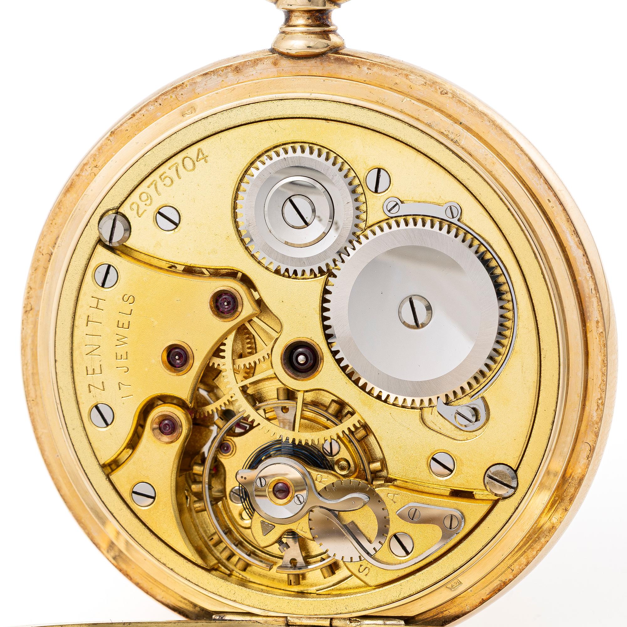 Zenith, hunter-case pocket watch, 52 mm.