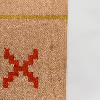 A 1930's Finnish flat weave carpet. Circa 250 x 160 cm.