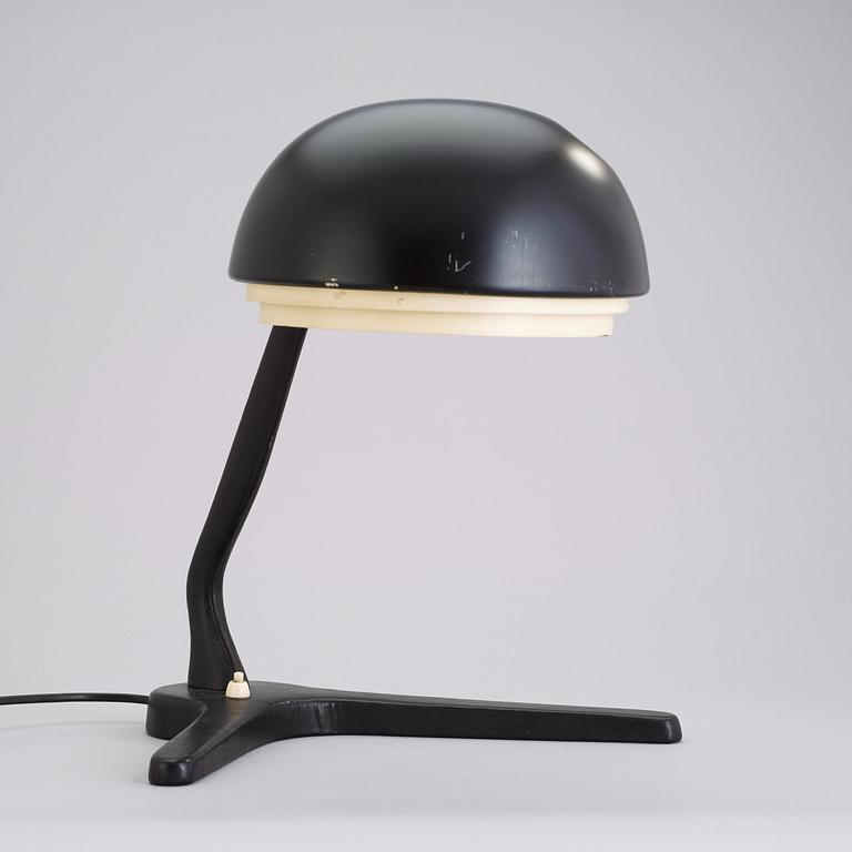 An Alvar Aalto table lamp, manufactured by Valaistustyö, Finland 1950's, model A 704.