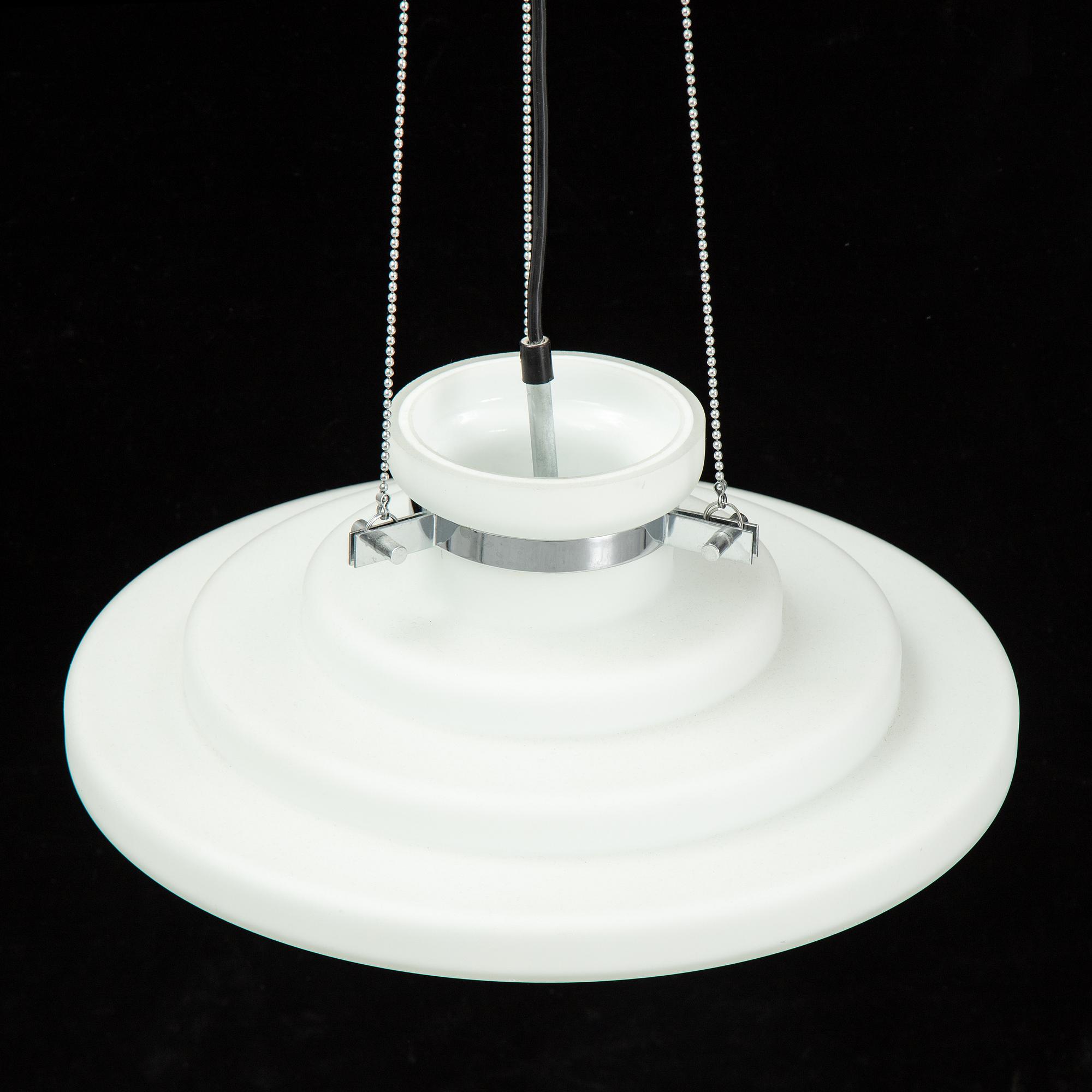 A glass ceiling light, Limburg, Germany.