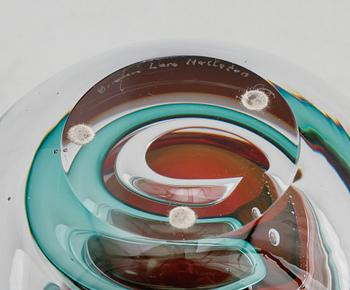 VAS, glas, Lars Hellsten, Orrefors, sign.