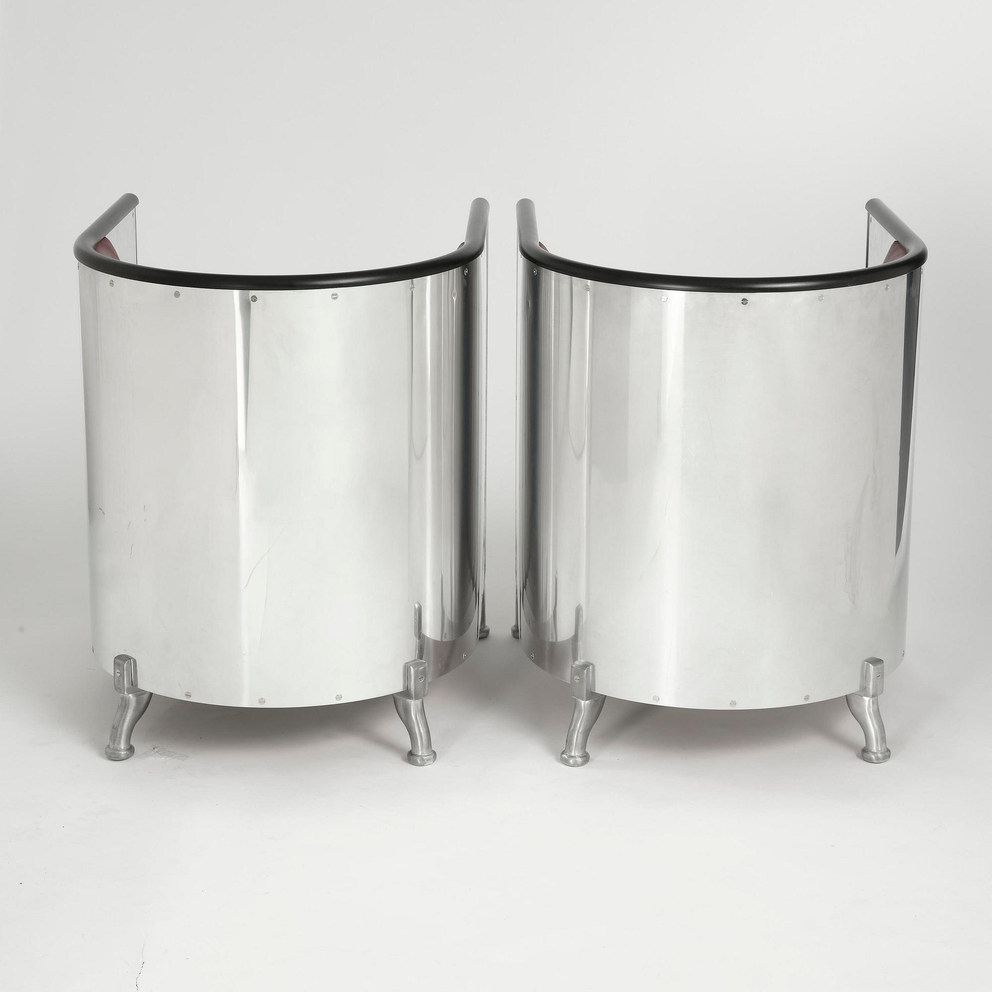 Mats Theselius, fåtöljer, ett par, "Aluminiumfåtölj", specialbeställda, Källemo, Värnamo, 2014.